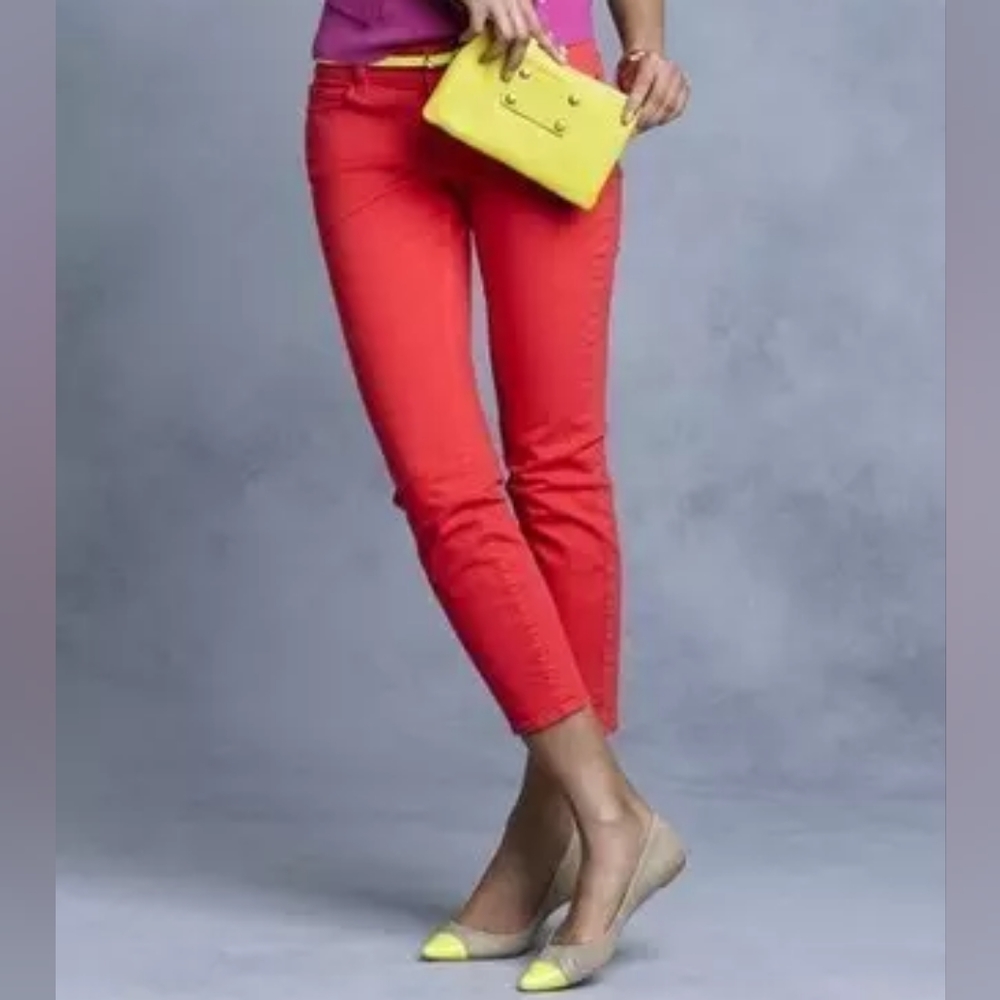 Banana Republic - Sloan Ankle Pants 366276 | 4 Petite | New Vermillion Red